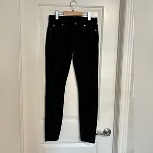 7 FOR ALL MANKIND black velvet jean. Size 27